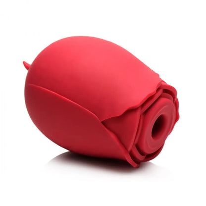 The Double Tease Rose Toy 10X Sucking and Licking Silicone Stimulator  Licking Vibrator