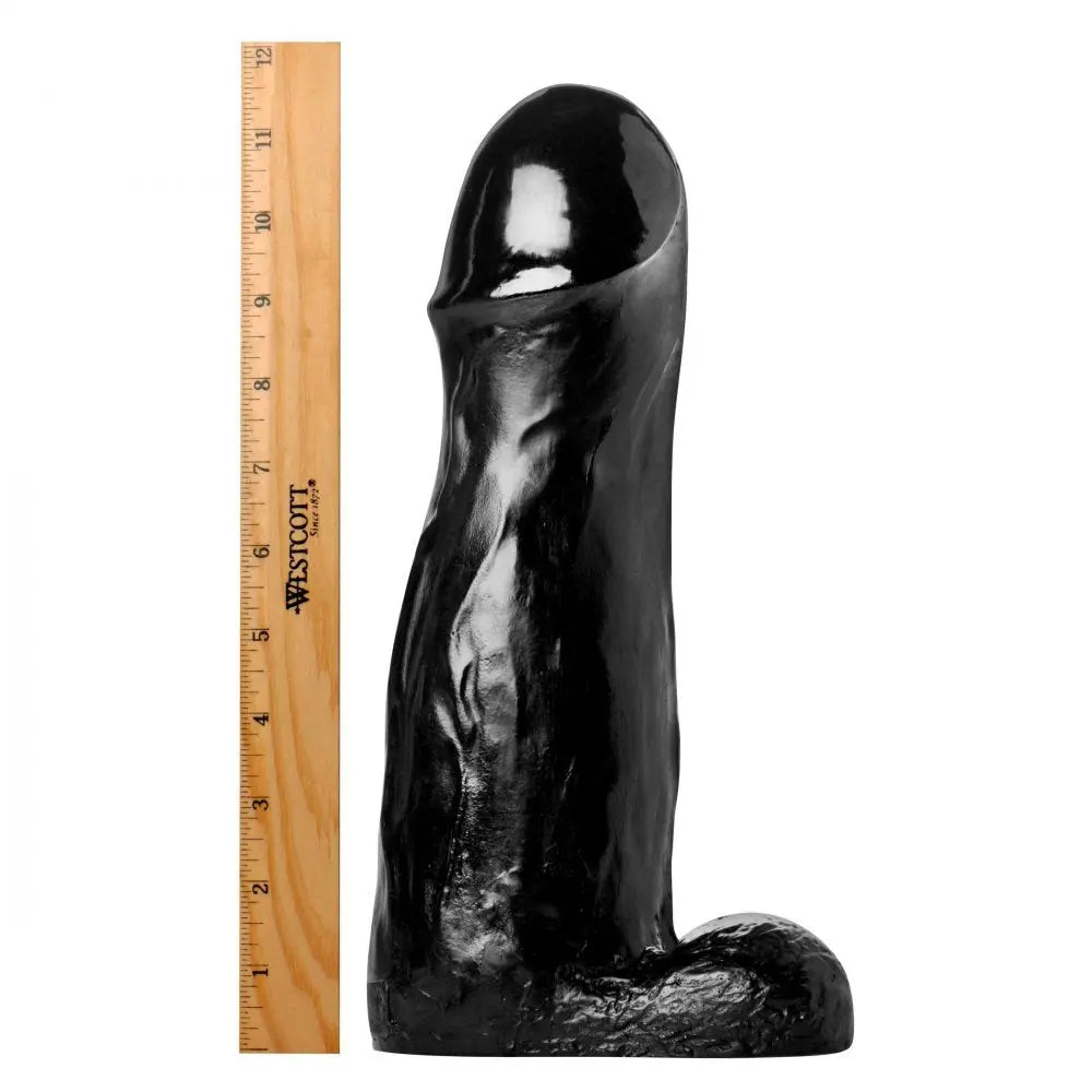 The ManOlith 11 inch Huge Black Dildo Large Sex Toy Size Queen  Huge Dildos