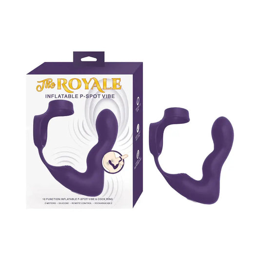 The Royale Inflatable Prostate Vibrator P-Spot Vibe Purple  Anal - Inflatables