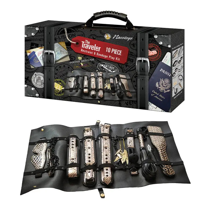 The Traveler Restraint and Bondage Kit - 10 Piece BDSM Kit  Bondage Kits