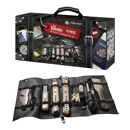 The Traveler Restraint and Bondage Kit - 10 Piece BDSM Kit  Bondage Kits