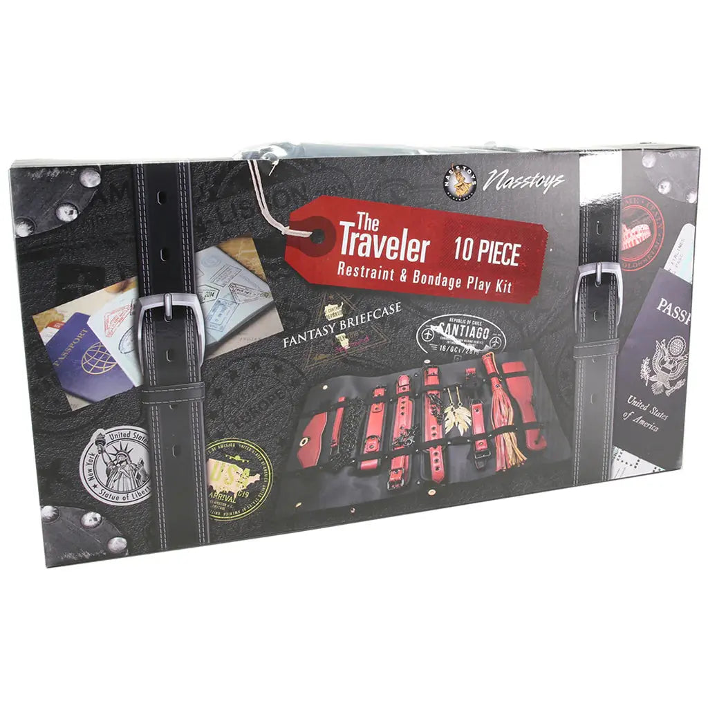 The Traveler Restraint and Bondage Kit Red 10 pcs  Bondage Kits