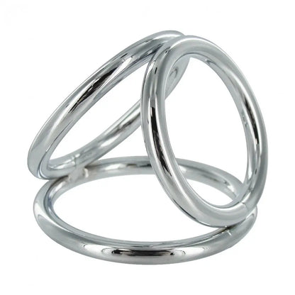 The Triad Chamber Metal Cock and Ball Ring CBT Toy - Medium  Cock Rings