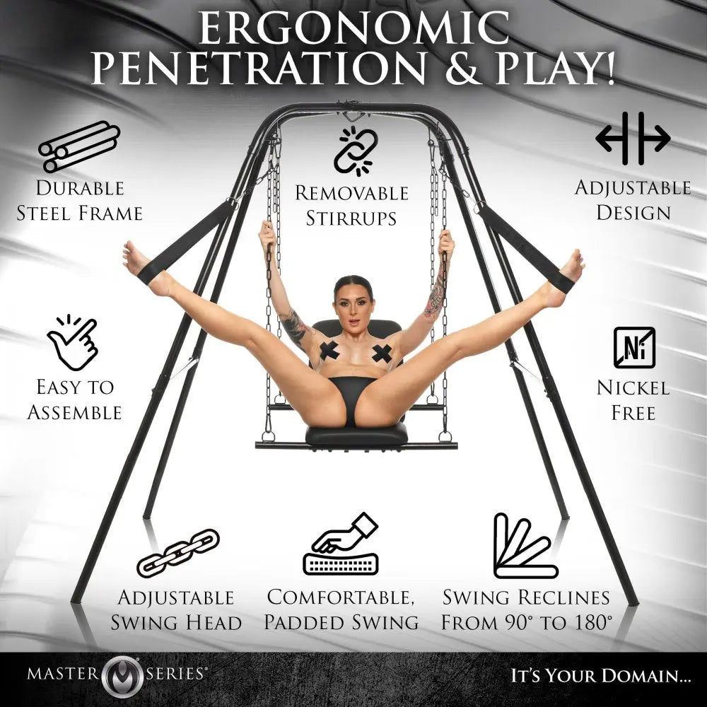 Throne Adjustable Sex Swing with Stand - Premium Quality Sex Swing  Sex Swing