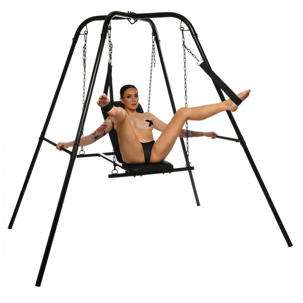 Throne Adjustable Sex Swing with Stand  Dungeon Furniture and Accessories