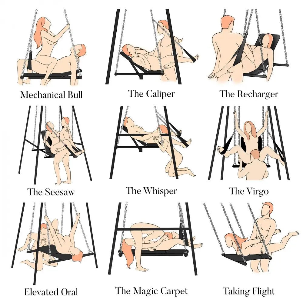 Throne Adjustable Sex Swing with Stand  Dungeon Furniture and Accessories