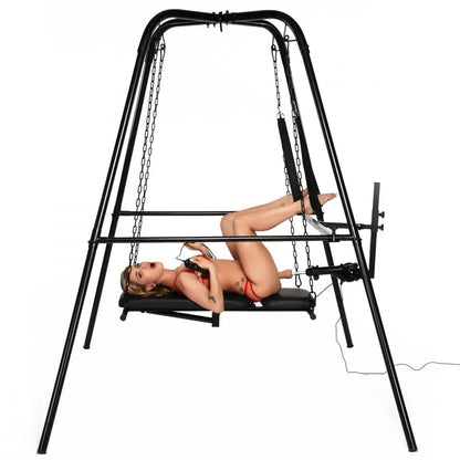 Throne Deluxe Adjustable Sling with Sex Machine  Dungeon Furniture and Accessories