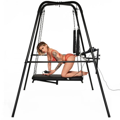 Throne Deluxe Adjustable Sling with Sex Machine  Dungeon Furniture and Accessories
