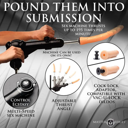 Throne Deluxe Adjustable Sling with Sex Machine  Dungeon Furniture and Accessories