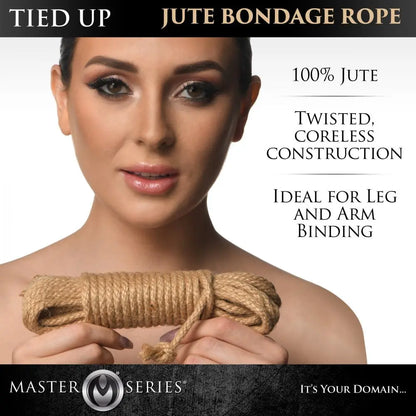 Tied Up Jute Bondage Rope - 50 Feet BDSM Rope Bondage Rope Cuffs  Bondage Gear