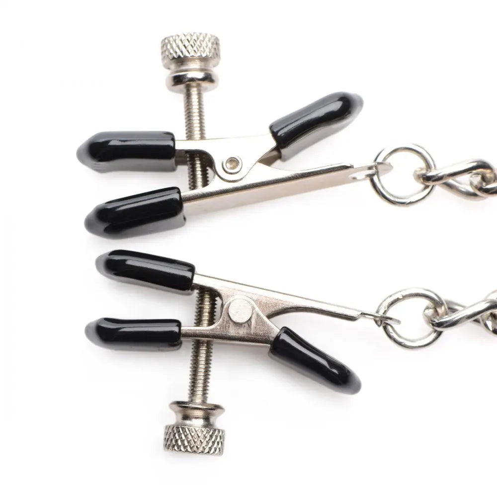 Titty Taunter Nipple Clamps with Weighted Bead  Nipple and Clit Toys