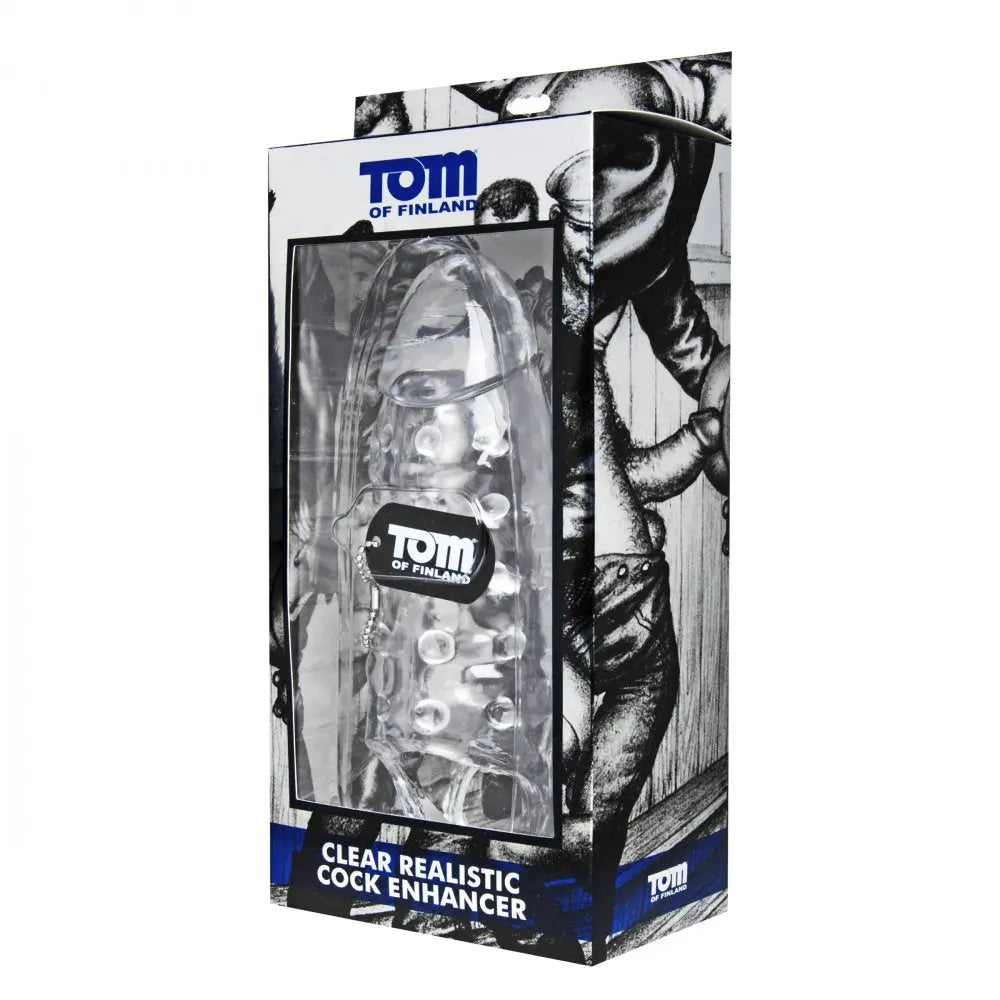 Tom of Finland Clear Smooth Cock Enhancer Cock Sleeve  Penis Extenders and Sleeves