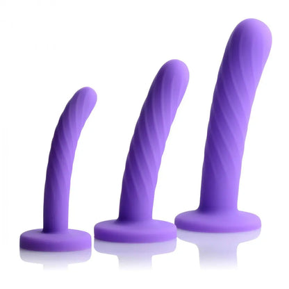 Tri-Play 3 Piece Silicone Dildo Set Strap On Dildo Set  Strap-Ons & Harnesses