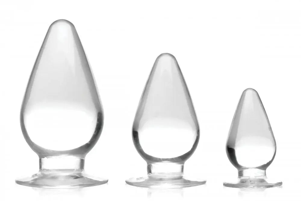 Triple Cones 3 Piece Anal Plug Set - Clear  Anal