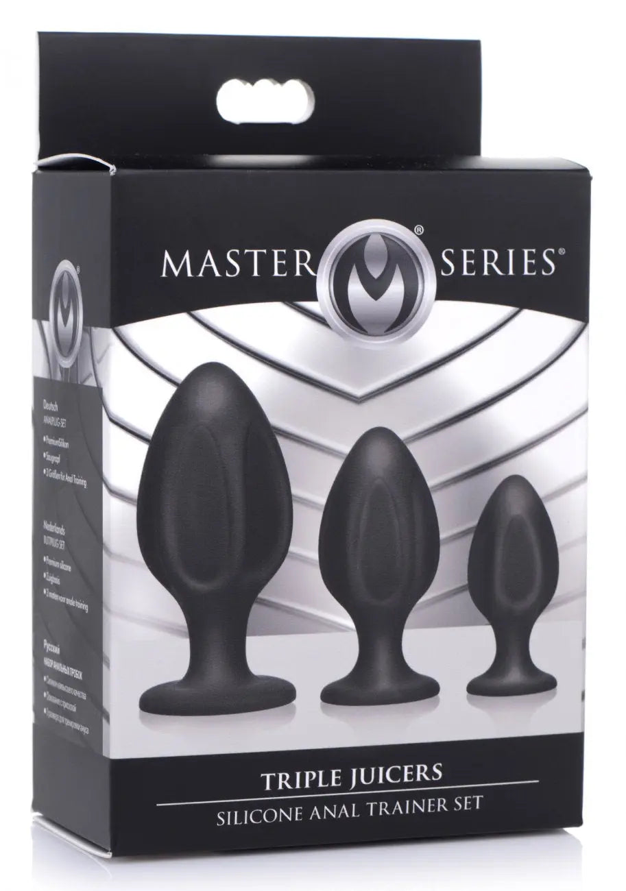 Triple Juicers Silicone Anal Trainer Sex Toy Set Beginner Butt Plugs  Anal Plug Sex Toy