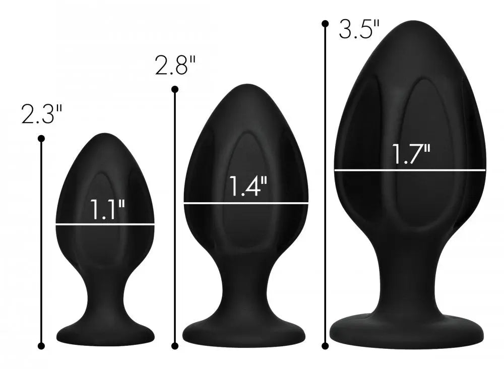 Triple Juicers Silicone Anal Trainer Sex Toy Set Beginner Butt Plugs  Anal Plug Sex Toy