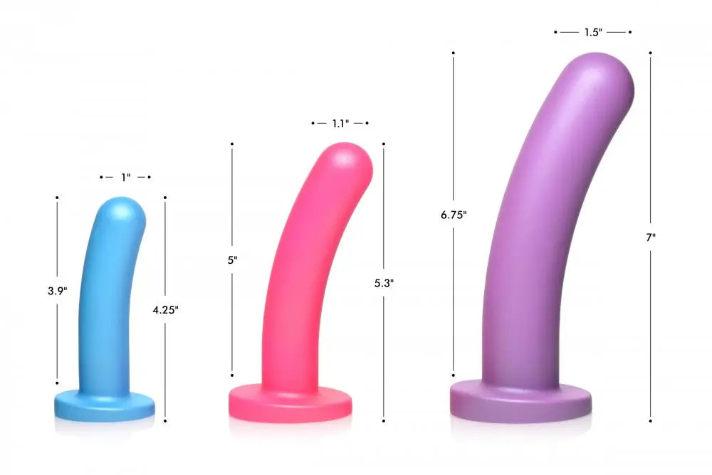 Triple Peg 28X Vibrating Silicone Dildo Set with Remote Control  Vibrating Toys