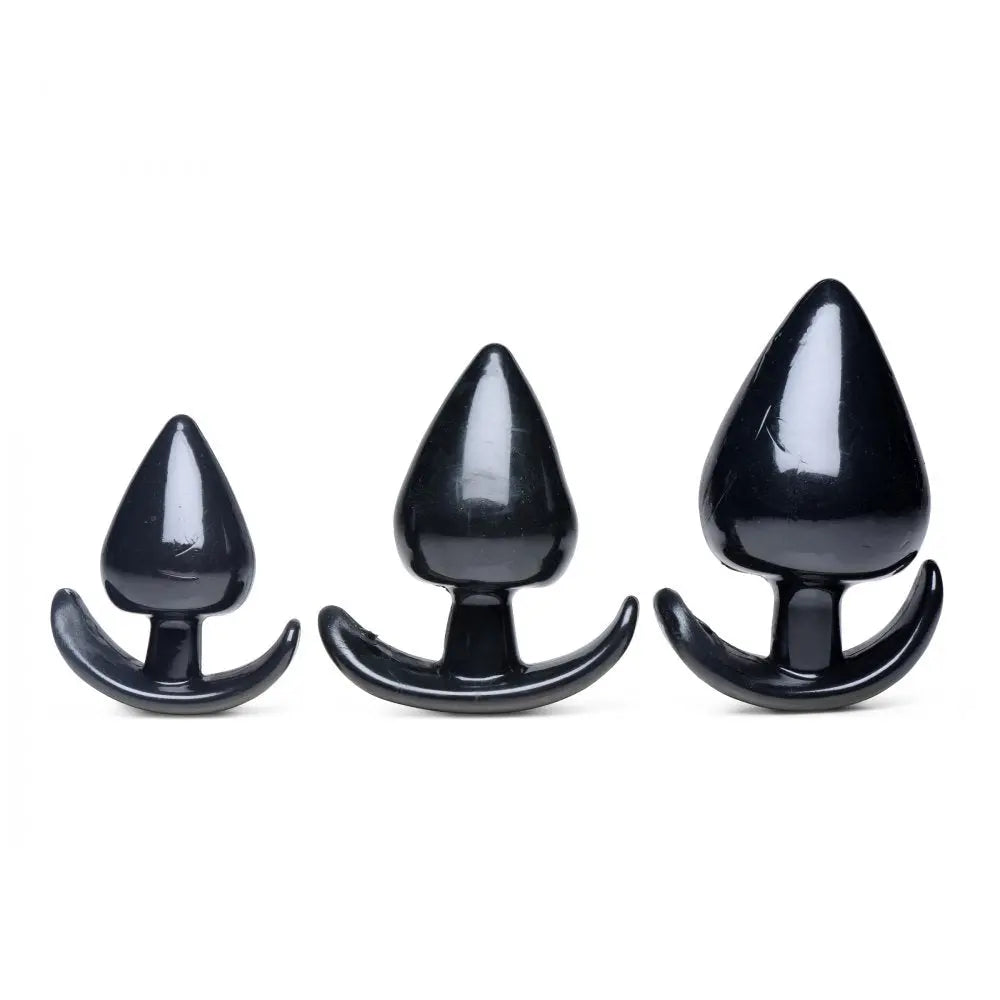 Triple Spades 3 Piece Anal Plug Set Anal Training  Anal Training