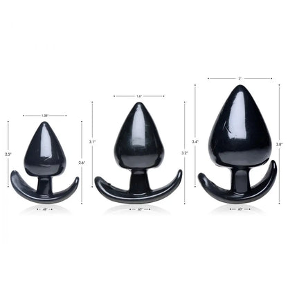 Triple Spades 3 Piece Anal Plug Set Anal Training  Anal Training