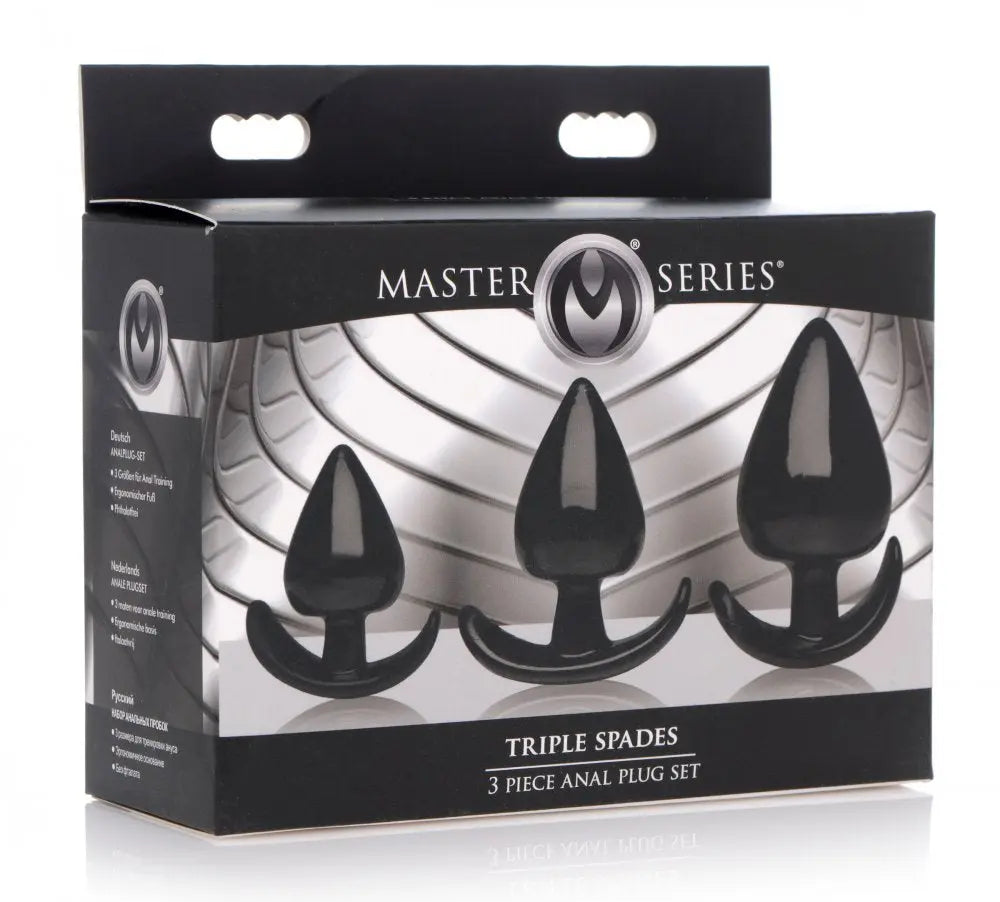 Triple Spades 3 Piece Anal Plug Set Anal Training  Anal Training