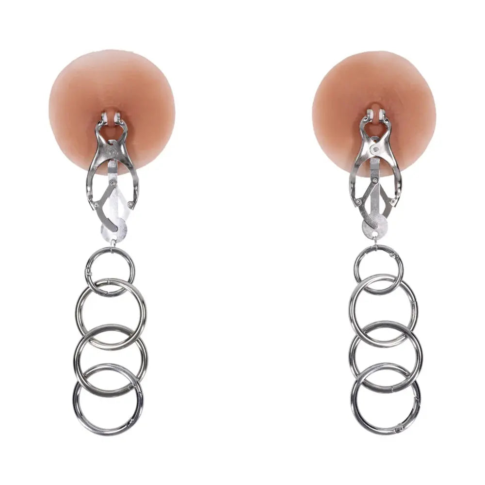 Tuggable Clover Clamps - Nipple Torture Clamps  Nipple Clamps