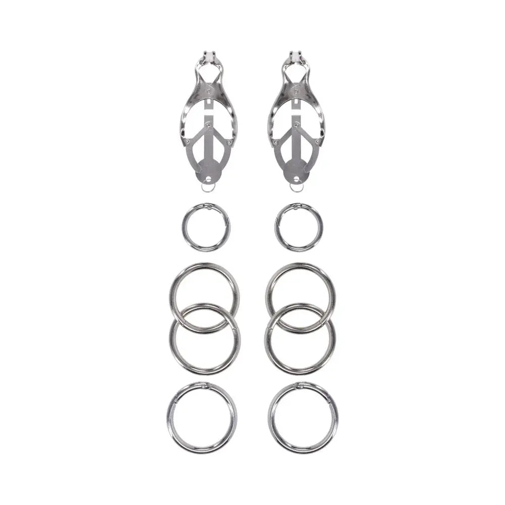 Tuggable Clover Clamps - Nipple Torture Clamps  Nipple Clamps