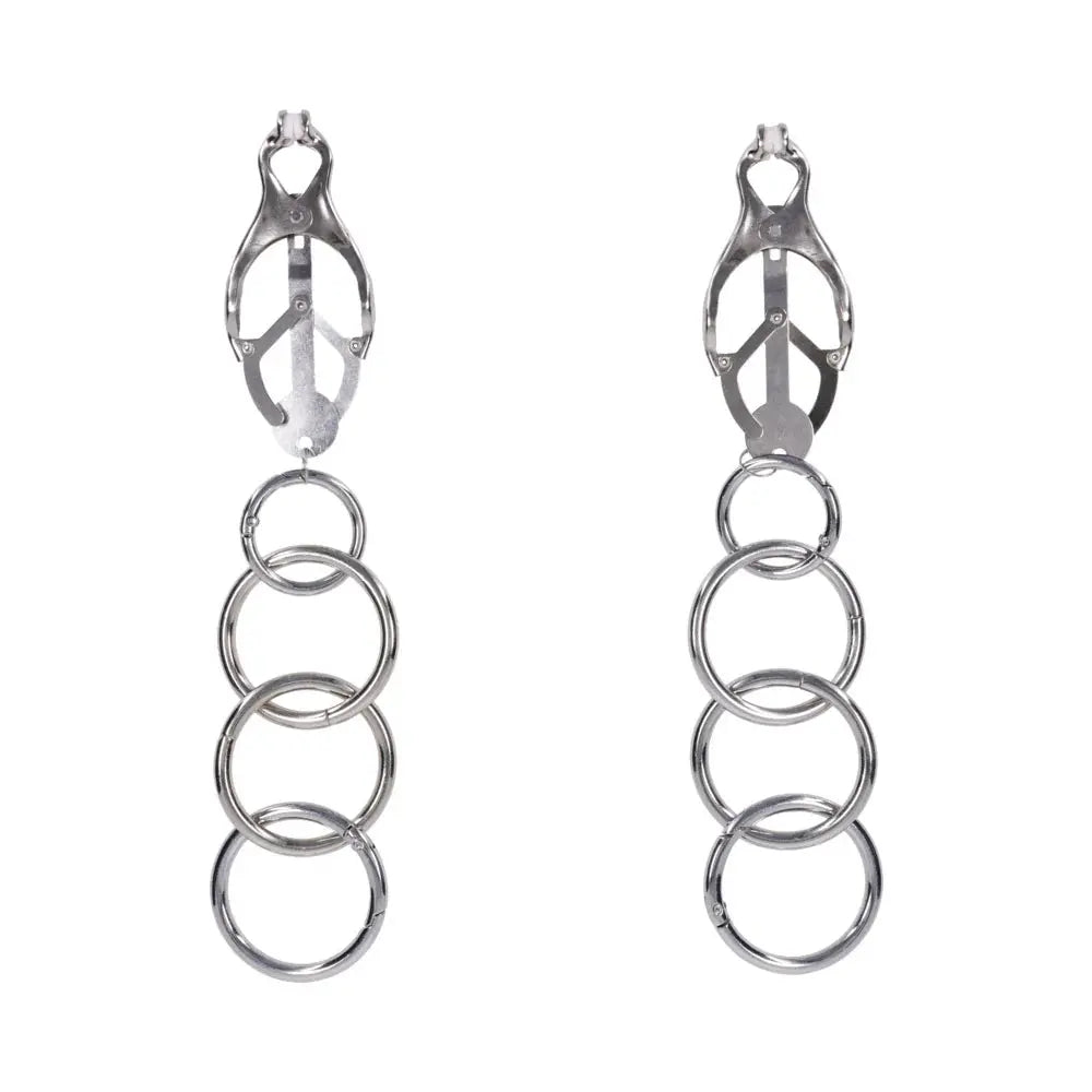 Tuggable Clover Clamps - Nipple Torture Clamps  Nipple Clamps