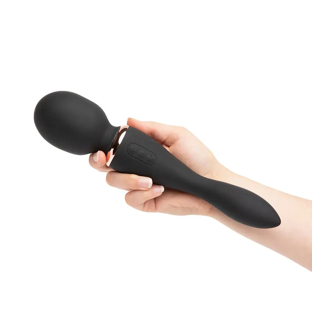 Turbo Dual Ended Wand Vibrator Nu Sensuelle Alluvion XLR8 Black  Wand Vibrator