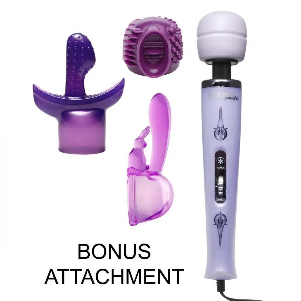 Turbo Purple Pleasure Wand Vibrator Kit with Free Attachment  Vibrator Kits and Accessories