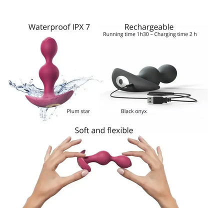 Twinny Bud Rechargeable Silicone Multi-Speed Vibrating Anal Plug  Anal Plug Sex Toy