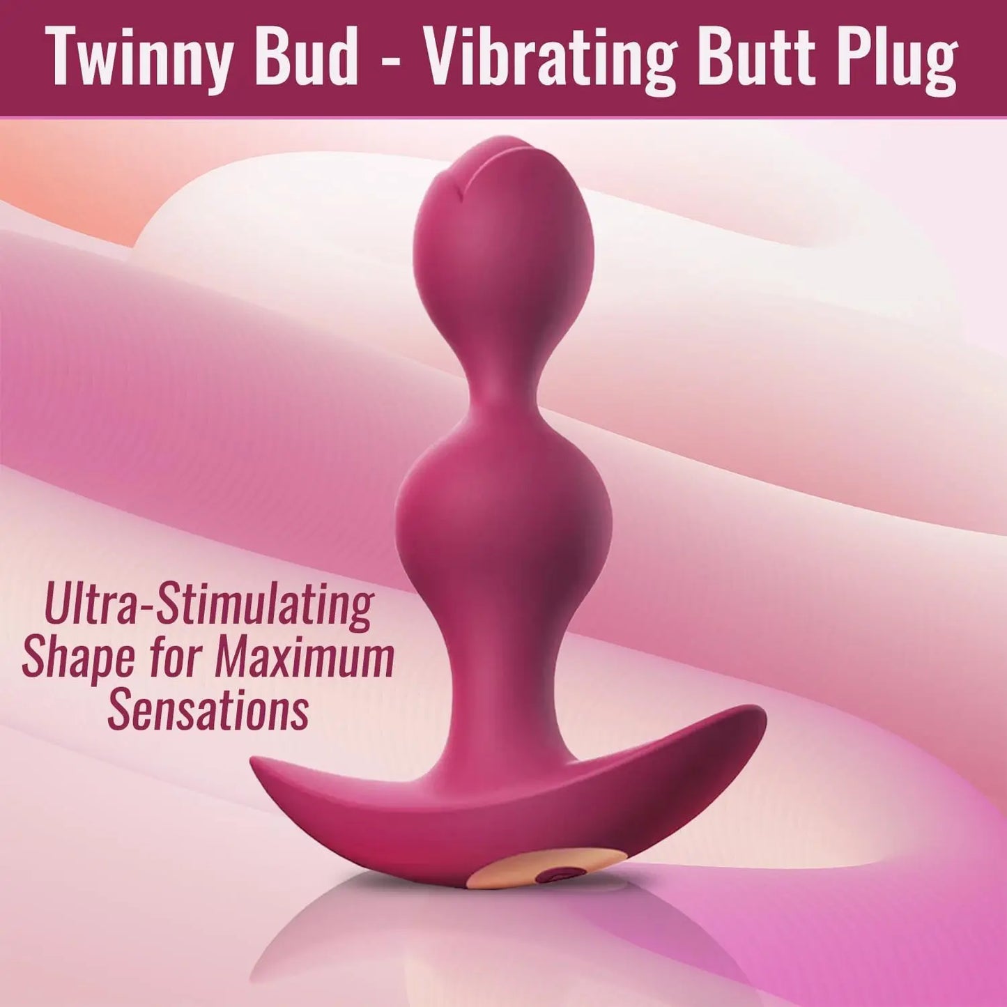 Twinny Bud Rechargeable Silicone Multi-Speed Vibrating Anal Plug  Anal Plug Sex Toy