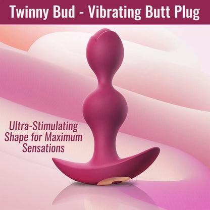 Twinny Bud Rechargeable Silicone Multi-Speed Vibrating Anal Plug  Anal Plug Sex Toy