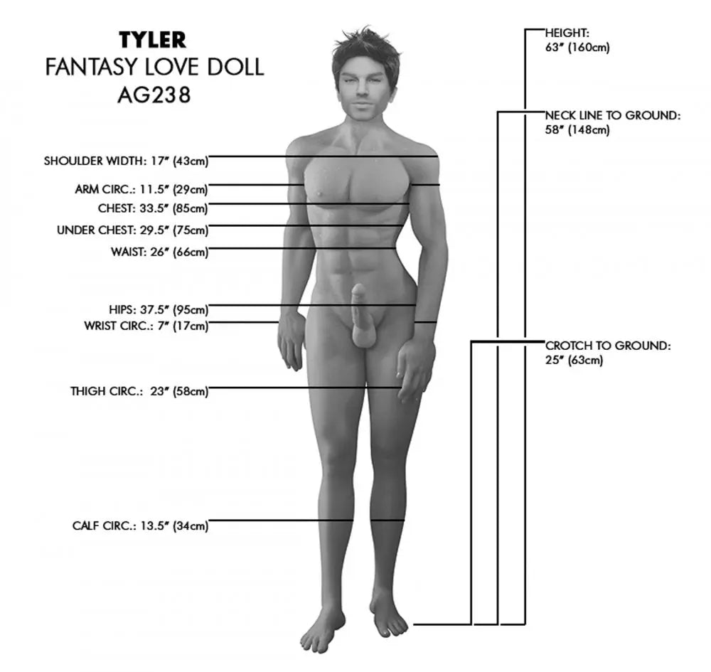 Tyler Premium Fantasy Male Sex Doll  Love Dolls and Accessories