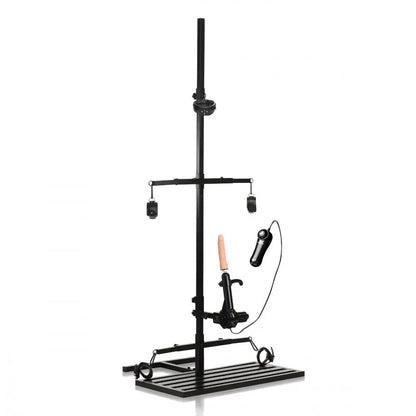 Ultimate Enforcer Forced Orgasm Tower with Sex Machine  Standing Restraint Furniture