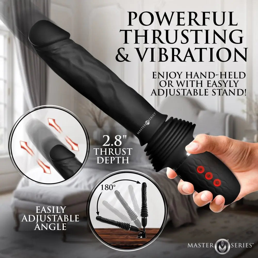 Ultimate Power Pounder Vibrating & Thrusting Dildo Sex Toy w/ Remote  Thrusting Dildo
