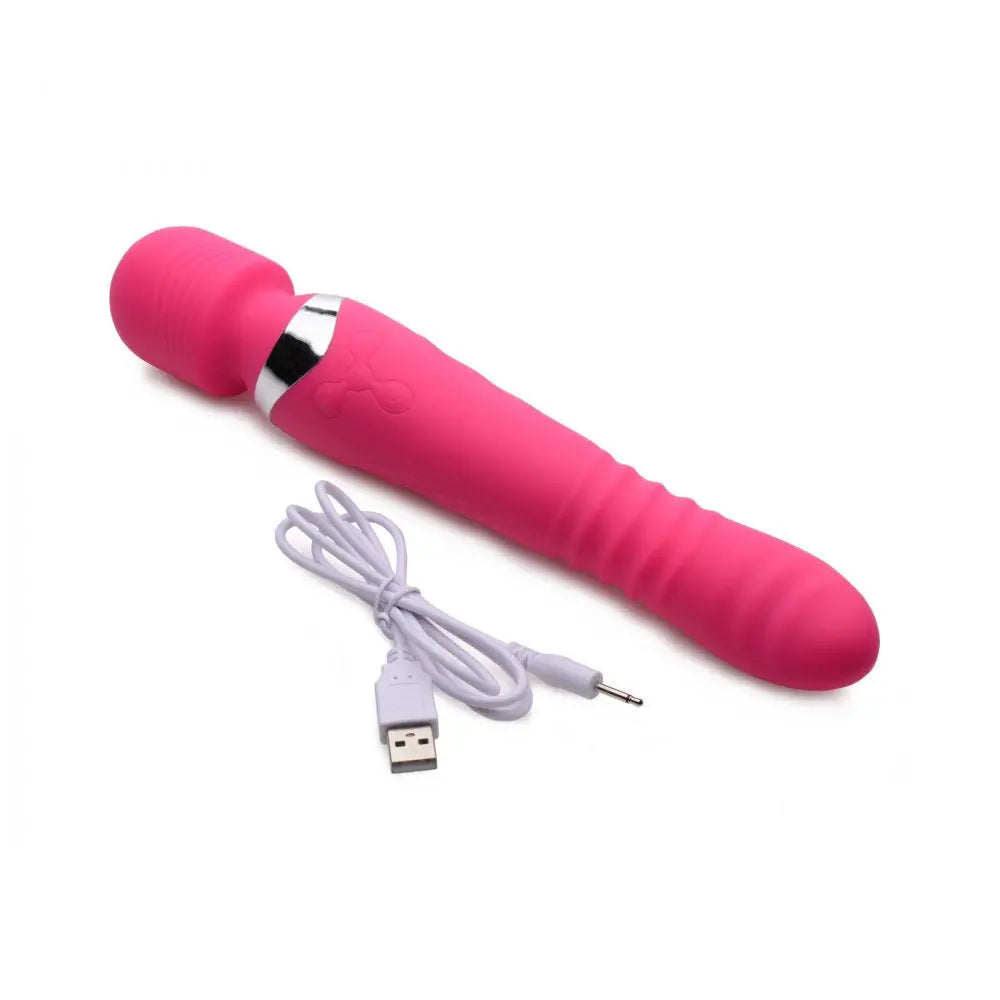 Ultra Thrusting and Vibrating Silicone Wand  Wand Vibrator