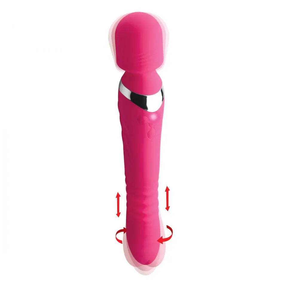 Ultra Thrusting and Vibrating Silicone Wand  Wand Vibrator