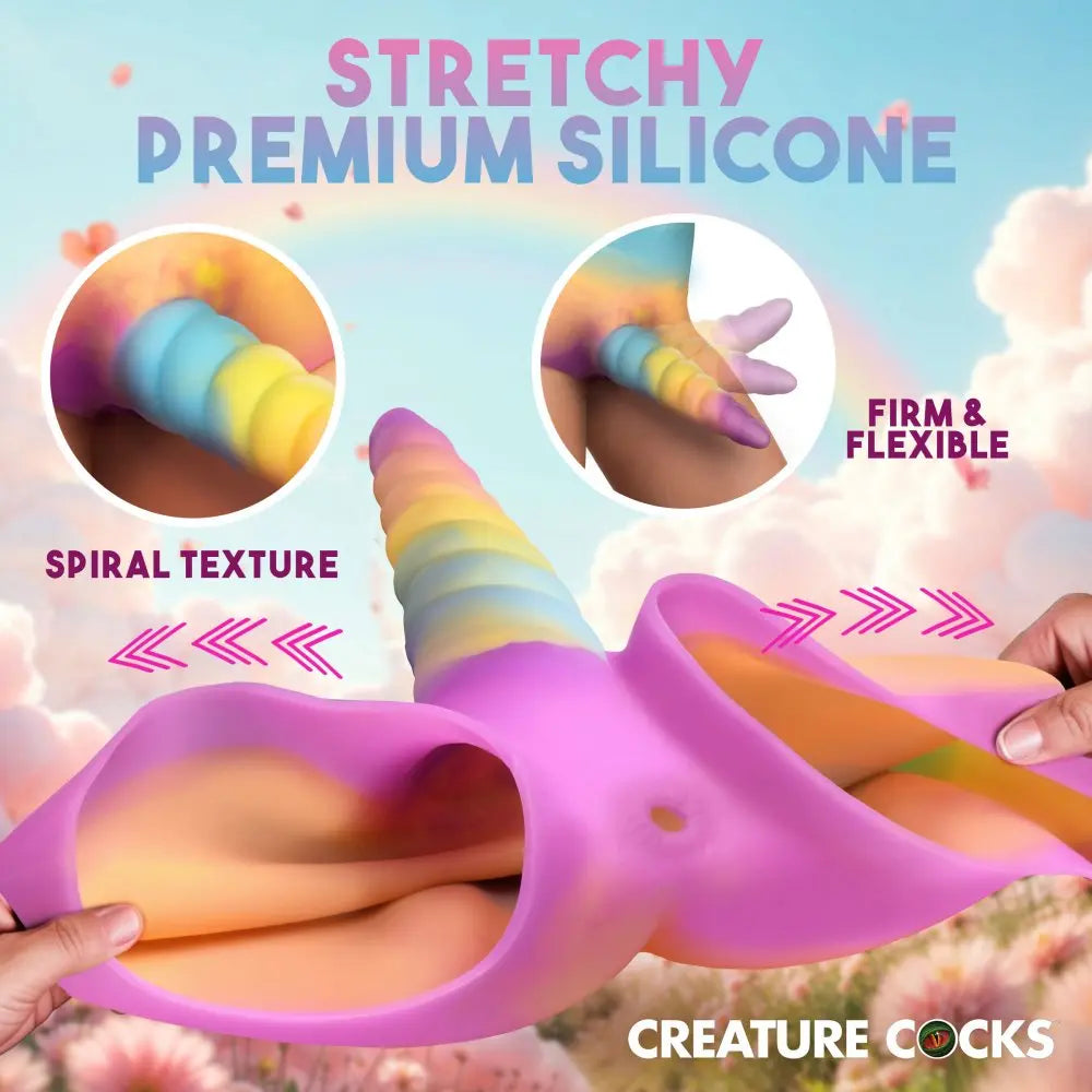 Unicorn Dreams Silicone Strap-On Shorts: Ride the Fantasy!  Fantasy Dildos