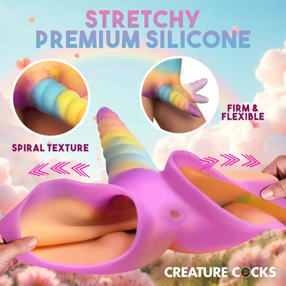 Unicorn Dreams Silicone Strap-On Shorts: Ride the Fantasy!  Fantasy Dildos