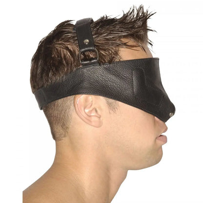 Upper Face BDSM Mask - Premium Leather Bondage Blindfold - SM  Blindfold