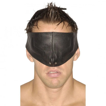 Upper Face BDSM Mask - Premium Leather Bondage Blindfold - SM  Blindfold