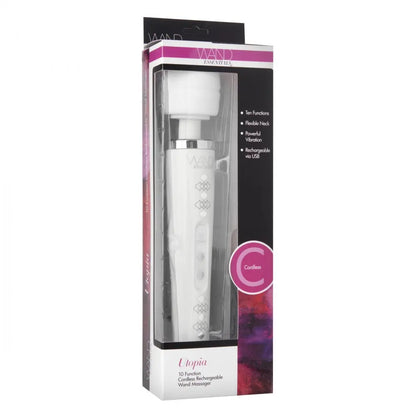 Utopia 10 Function Cordless Rechargeable Wand Massager  Wand Vibrator