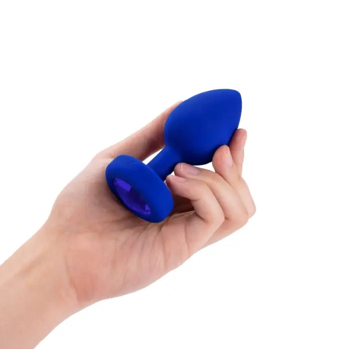 VIBRATING JEWEL PLUG | L/XL | NAVY  Anal