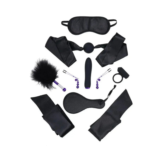 VIP Room BDSM Set Premium Bondage Kit - Black  Bondage Kits