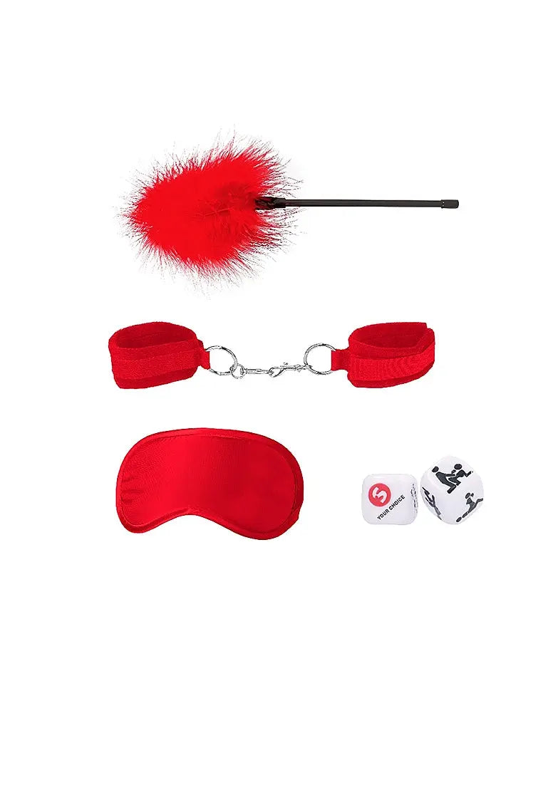 Valentines Day 4-Piece Introductory Bondage Red Beginner BDSM Set  Bondage Kits