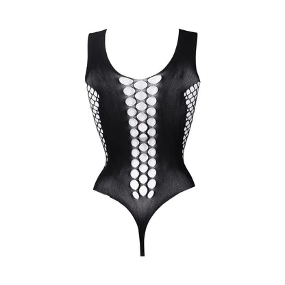 Valentines Day Lingerie Le Desir Contrast Fence Net Teddy Black O/S  Lingerie - Bra and Panty sets