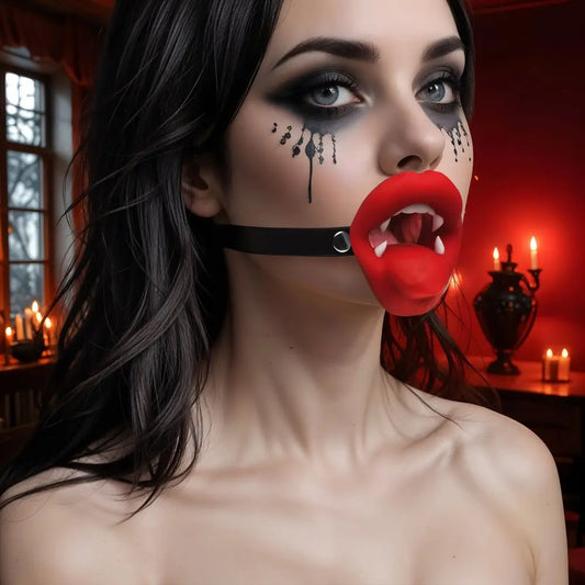 Vampire Vibrating Mouth Gag BDSM Vampire Gag  Masks, Gags and Blindfolds