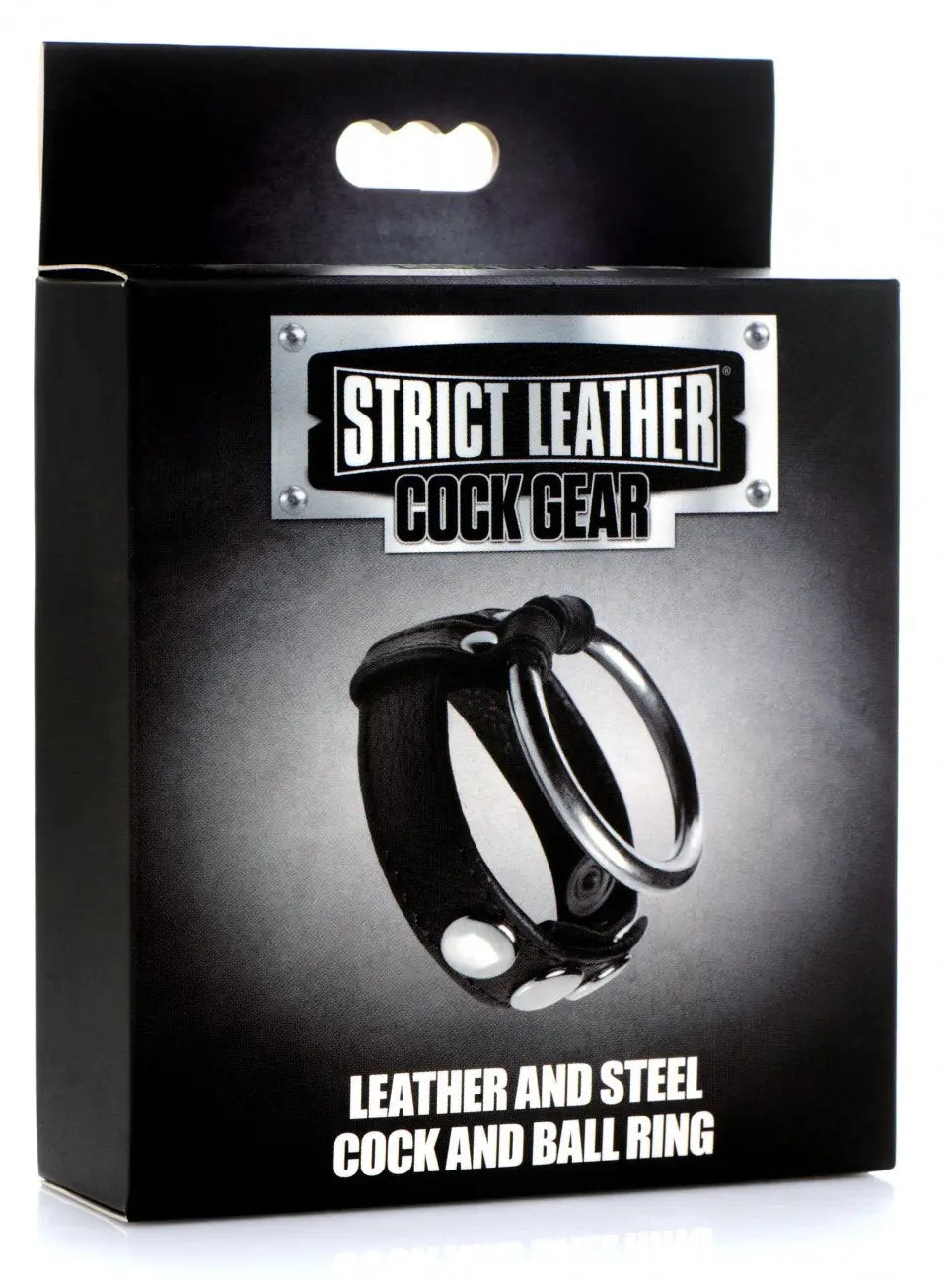 Vegan Leather and Steel Cock and Ball Ring  Cock Rings