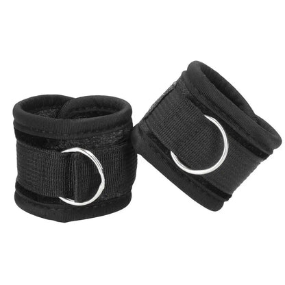 Velvet Adjustable Wrist Cuffs With Velcro Straps Black  Fetish - Cuffs & Restraints