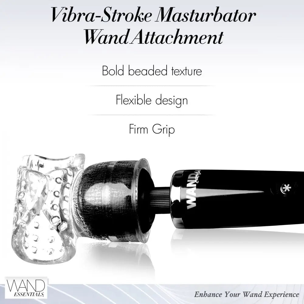 Vibra-Stroke Male Masturbator Wand Attachment Sex Toy for Men  Wand Attachment
